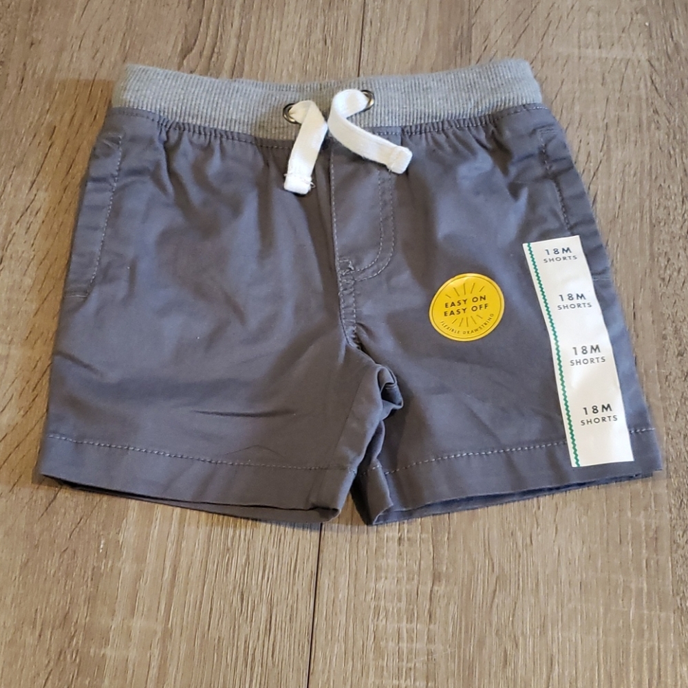 $4 w/ Bundle! Dark Grey Khaki Shorts Elastic Waist